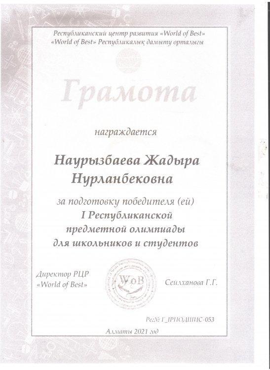 №23 Тескентоған жалпы орта білім беретін мектебінің  орыс тілі пән мұғалімі Наурызбаева Жадыра Нурланбековна