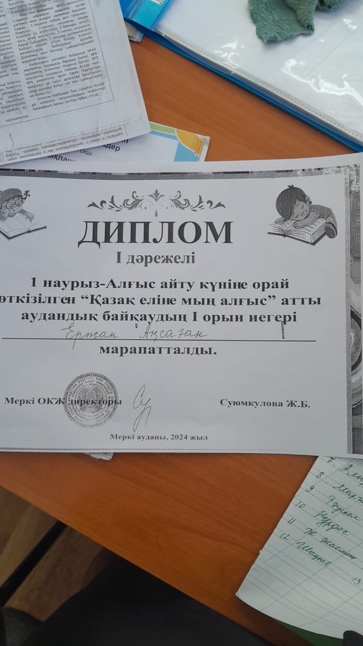 "Қазақ еліне мың алғыс" атты аудандық байқау